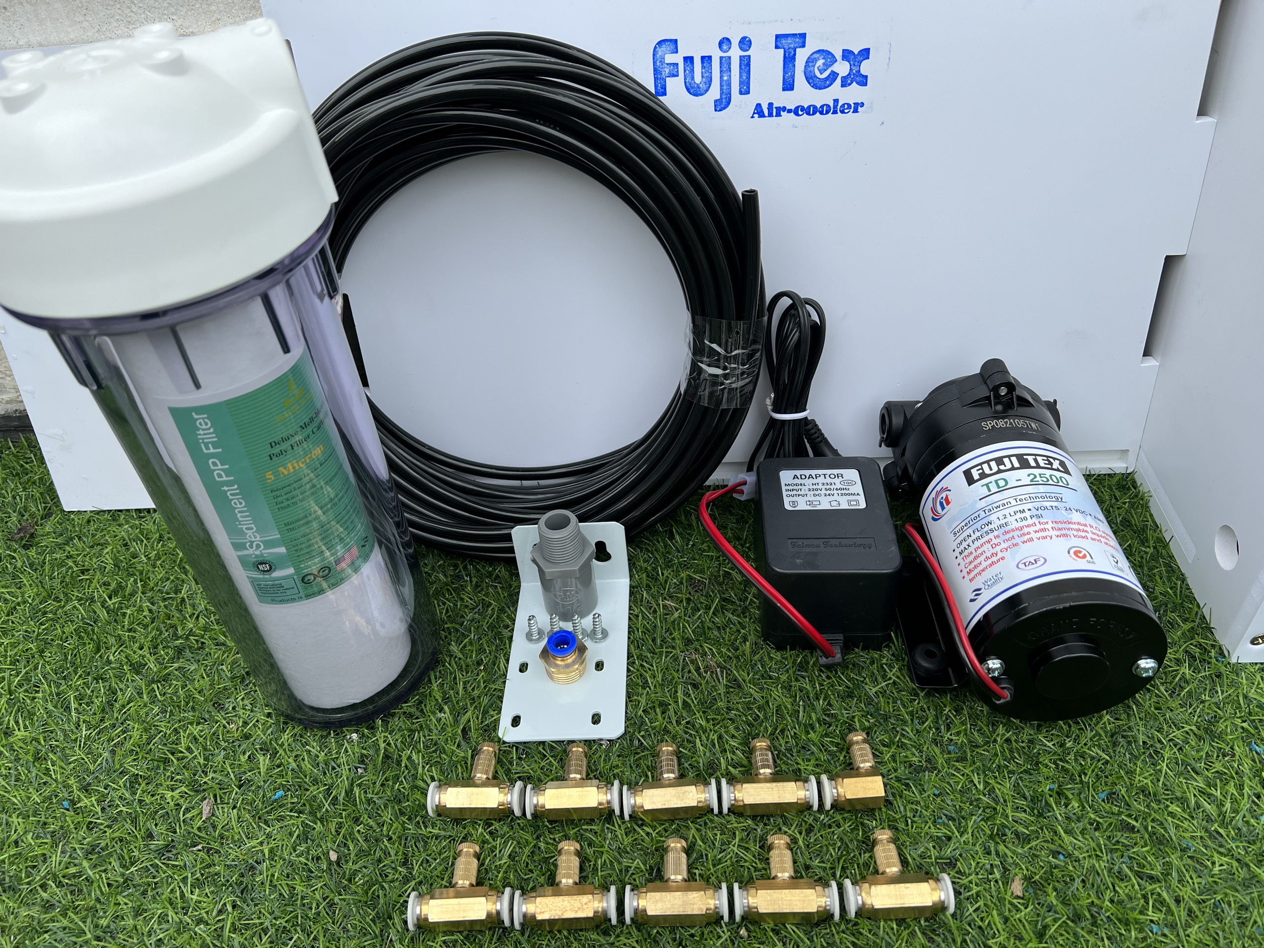 Trọn bộ máy phun sương làm mát 10 đầu phun