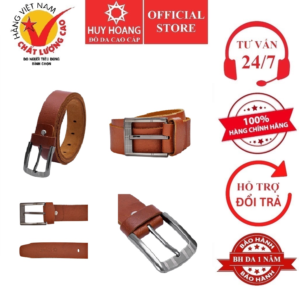 Thắt lưng nam da bò  cỡ lớn màu da HK4101