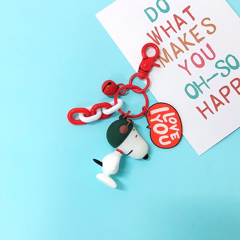 Móc trang trí balo túi xách Móc chìa khóa hình nhân vật hoạt hình snoopy đáng yêu