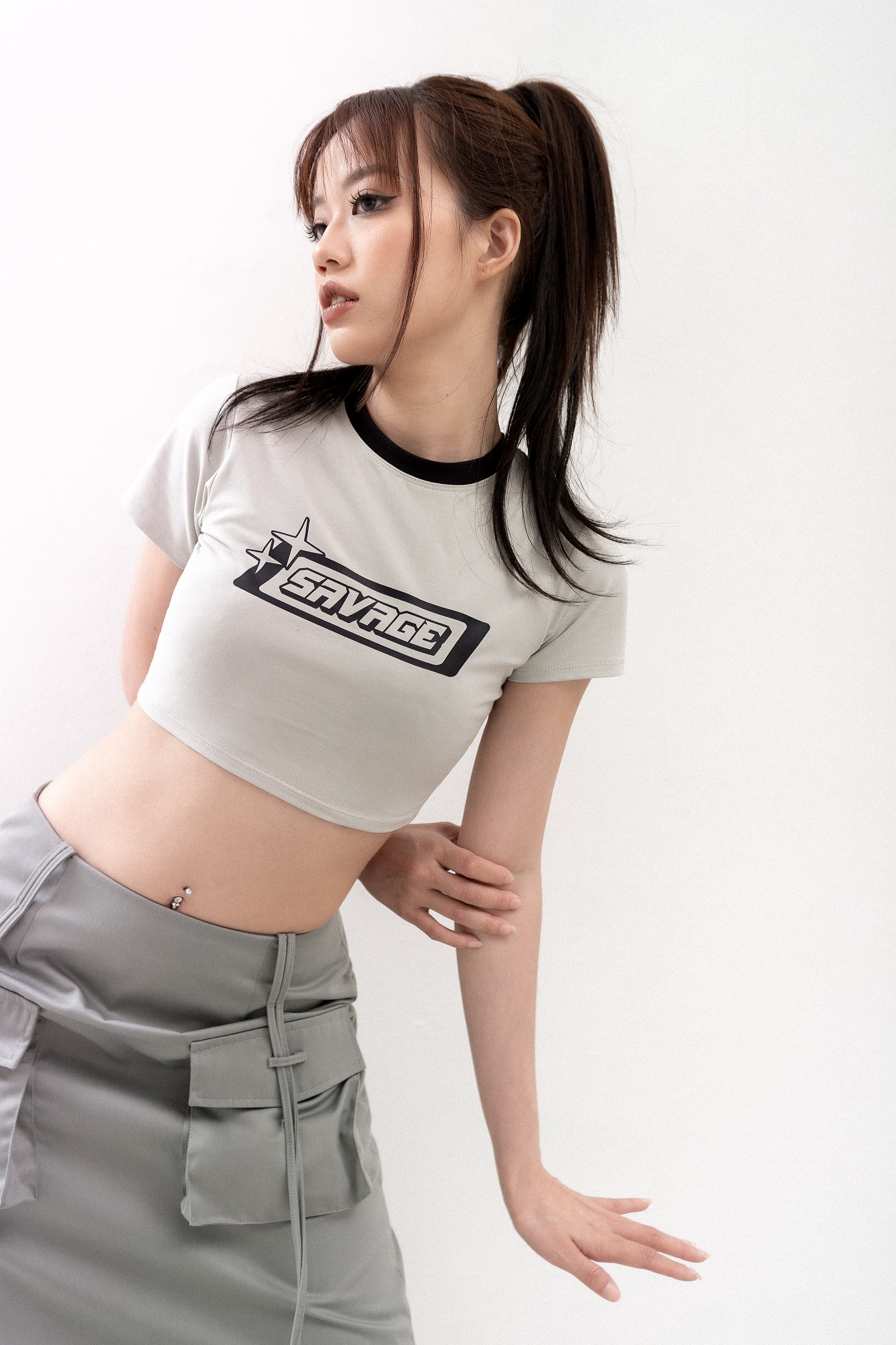 Áo croptop thun ôm CLÉLIE | SAVAGE CROPTOP