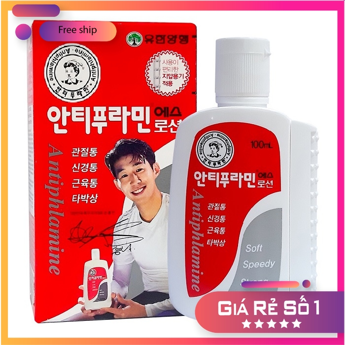 Dầu Nóng Xoa Bóp  Đỏ Hàn Quốc 100ml Giảm Đau Nhứt Xương Cơ Khớp