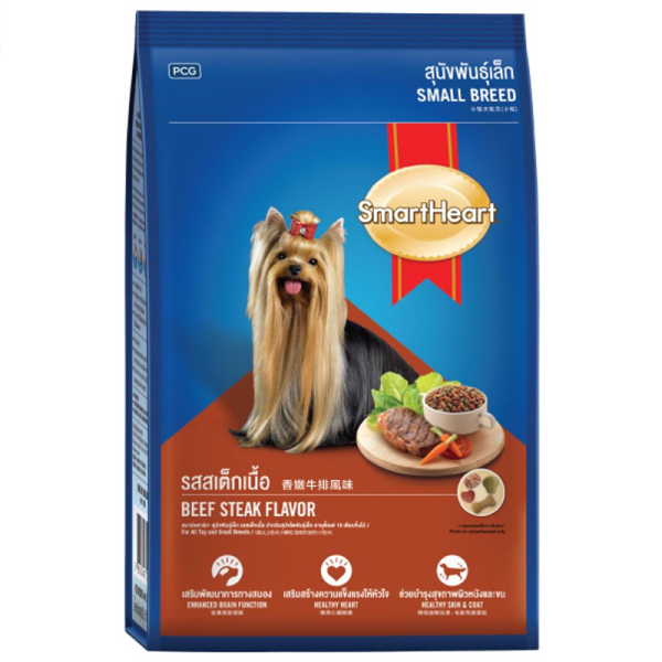 [HCM]Thức ăn cho chó trưởng thành vị bò nướng SmartHeart Beef Adult 3kg