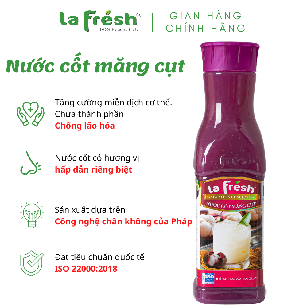 Nước Cốt Măng Cụt Lafresh Đà Lạt Chai 650ml