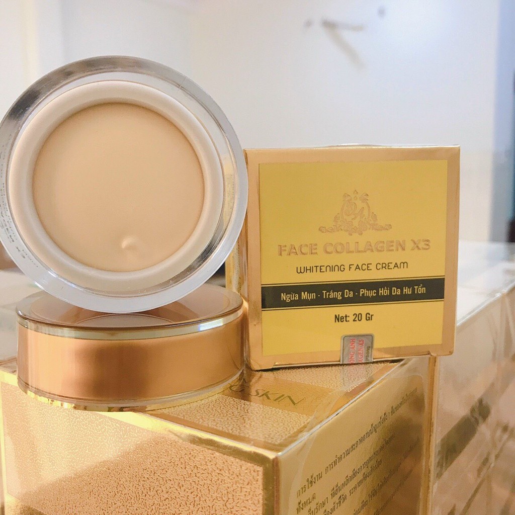 Kem Face Collagen X3 20g ngừa mụn hết nám hết tàn nhang mờ thâm lâu năm