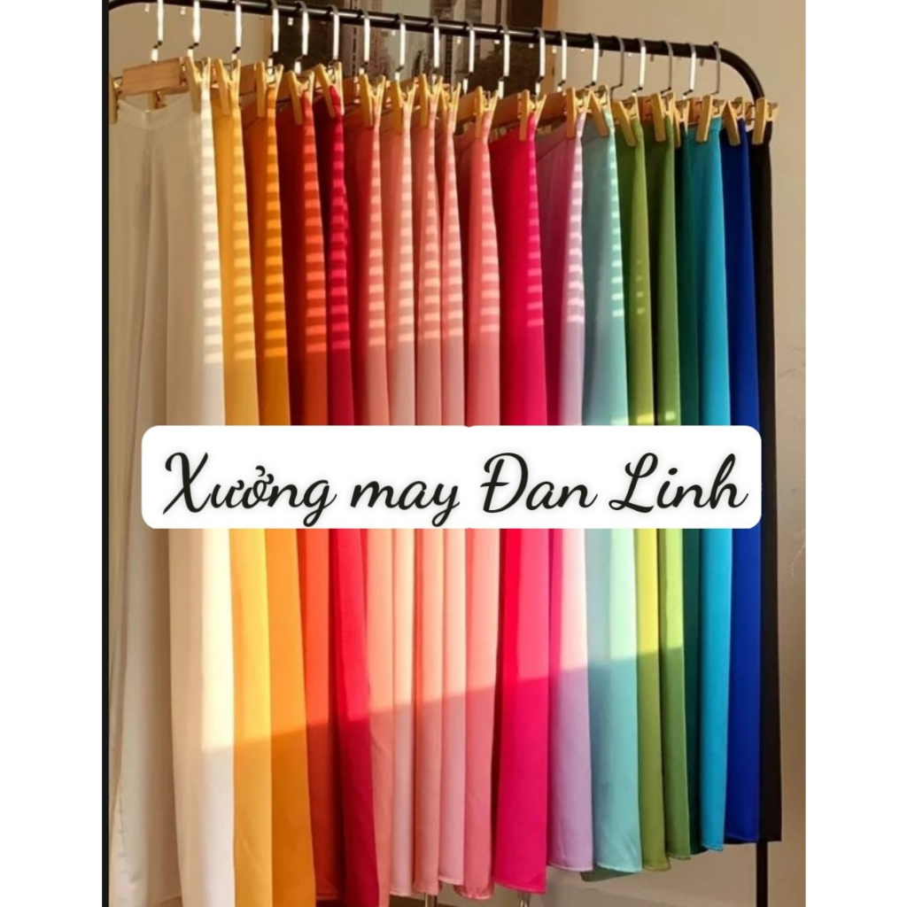 Áo dài màu trắng lụa 2 tà mềm mịn- Áo Dài Đan Linh