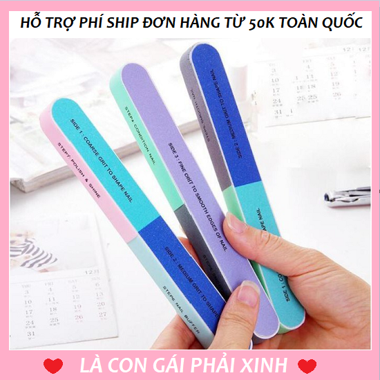Que dũa móng tay 6 mặt đánh bóng và chà nhám tiện dụng