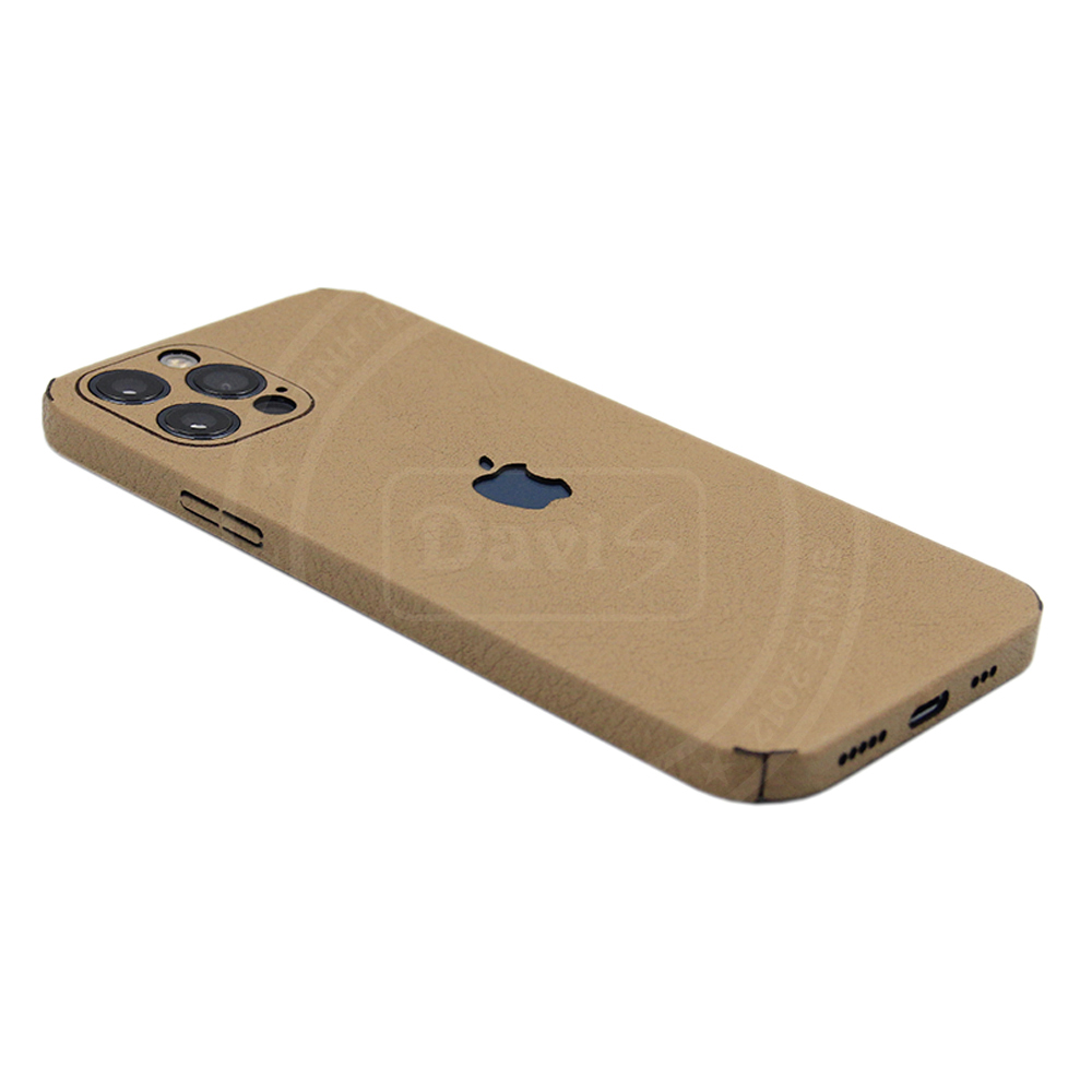 Dán da full viền iphone 12 Pro, làm từ da thật cao cấp - Chính hãng Davis