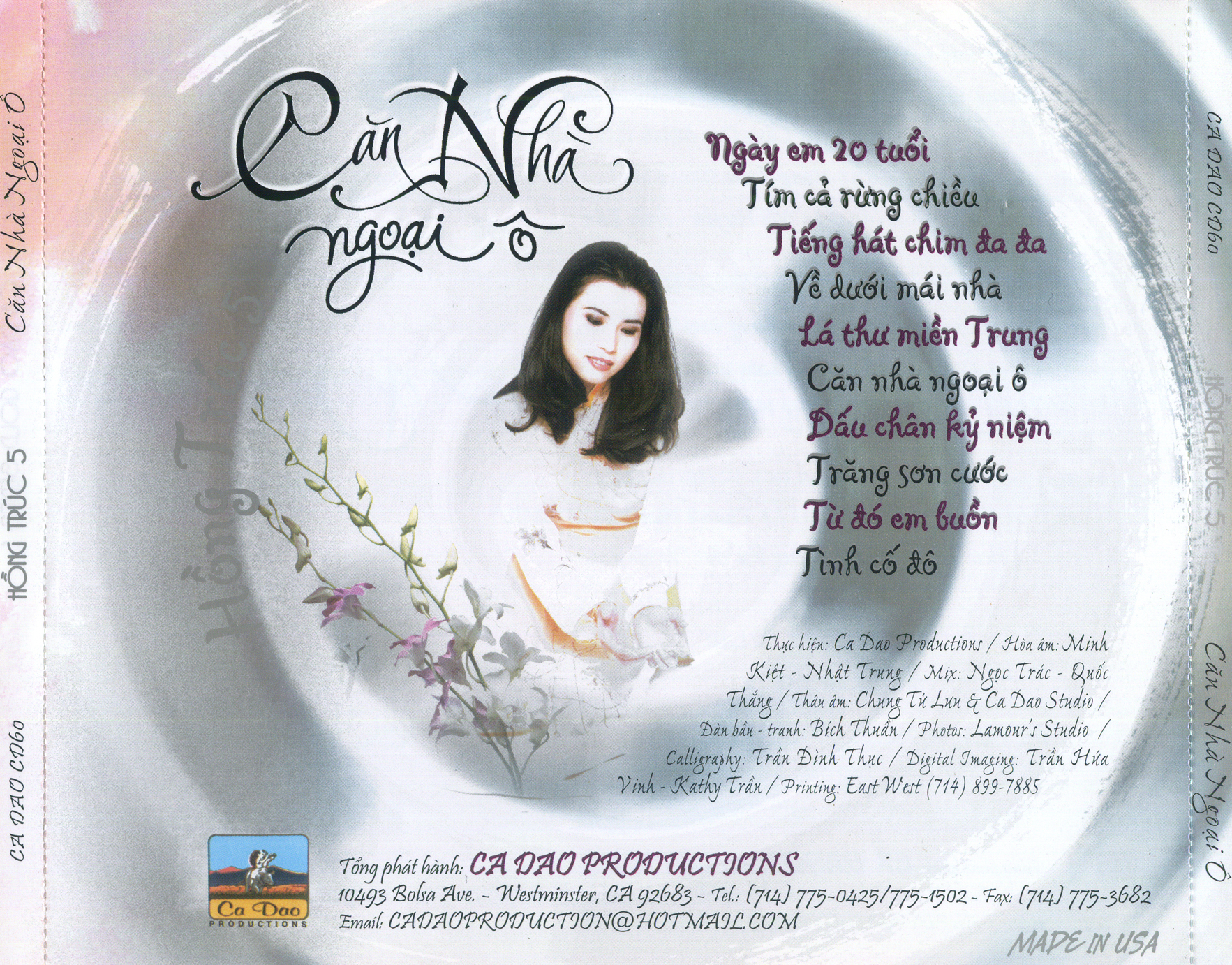 Bộ 6 đĩa Cd nhạc tiếng hát hồng Trúc 1