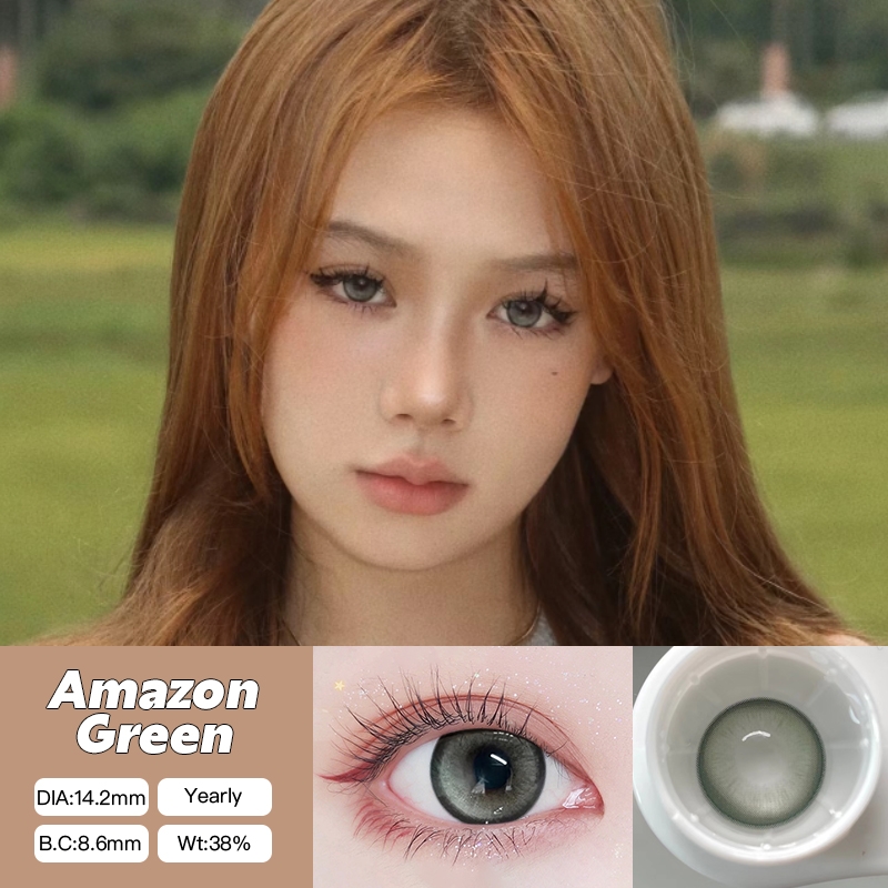 New Meadow green Colored Contact Lenses 14.2mm contact lens power（0.08