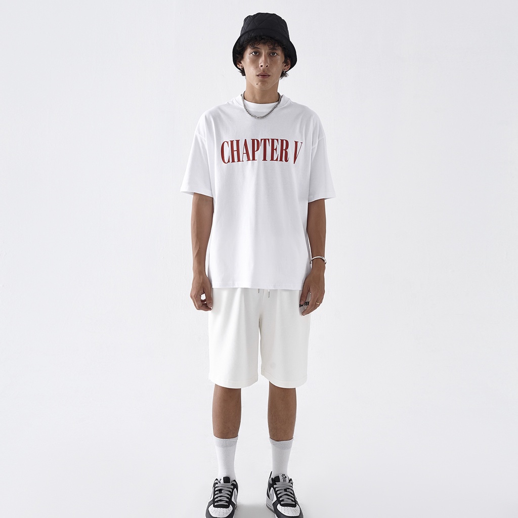 Quần short thun trắng thể thao - CHAPTER V White Short Pant