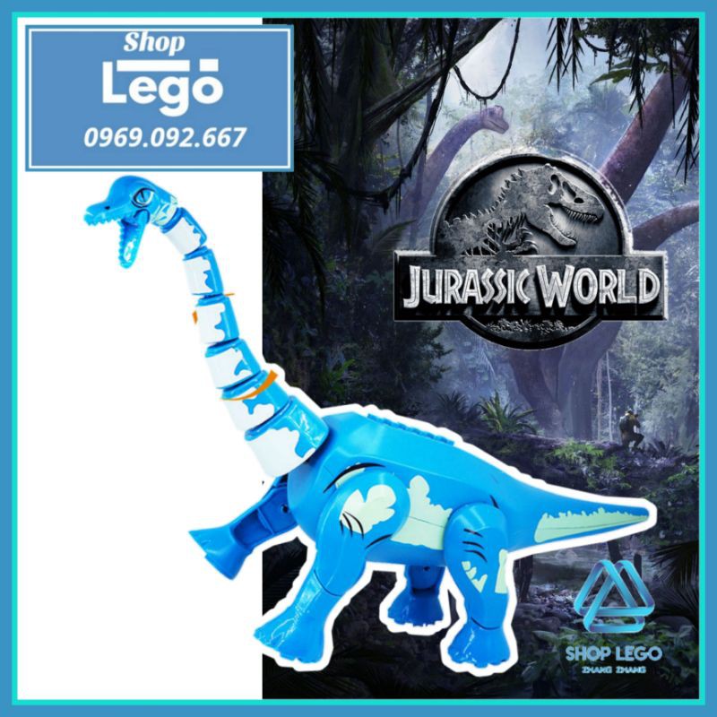 Đồ chơi Xếp hình Khủng long cổ dài Brachiosaurus trong công viên kỷ Jura Jurassic Park Minifigures Kopf KF826