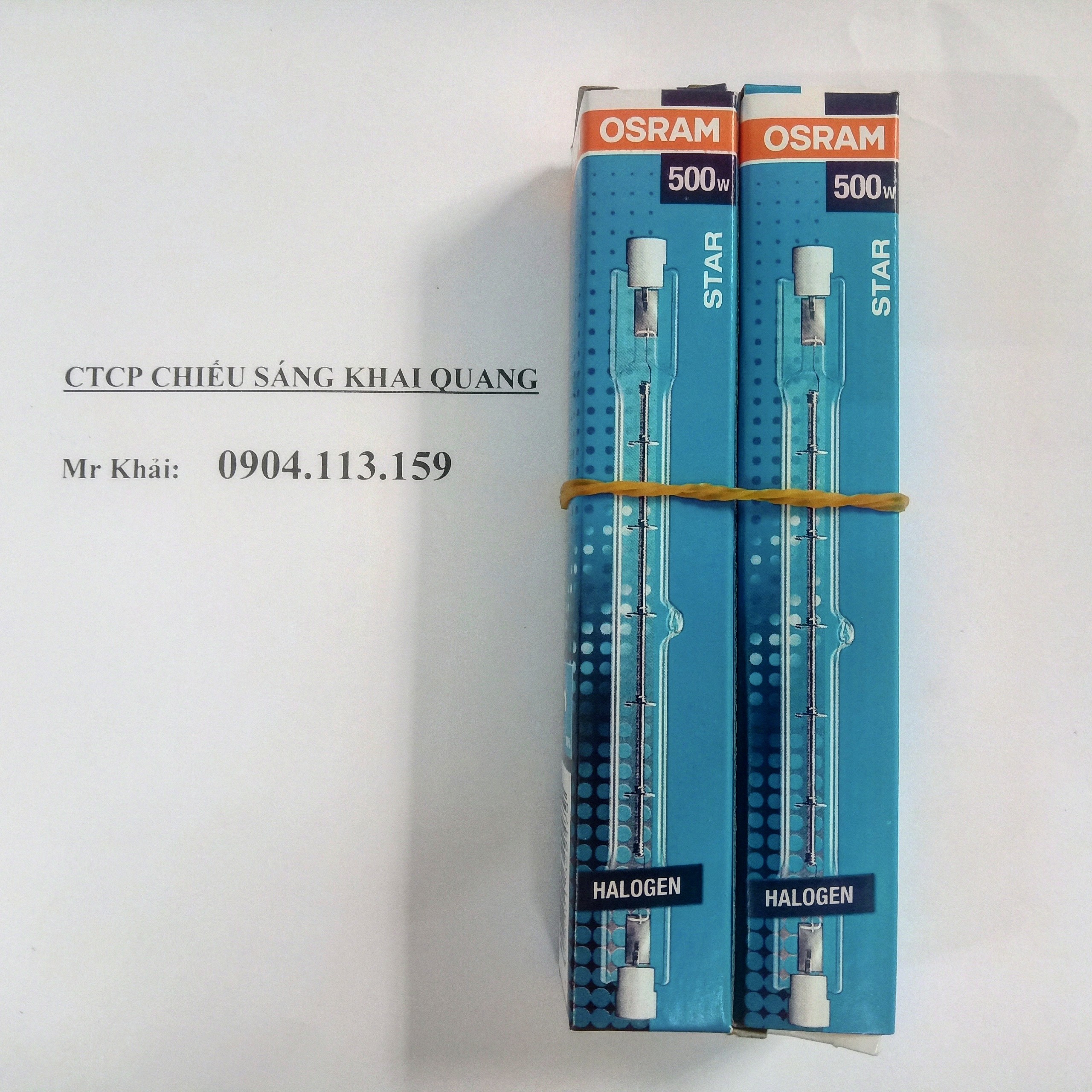 COMBO 2 bóng halogen đũa 500W 230V Osram