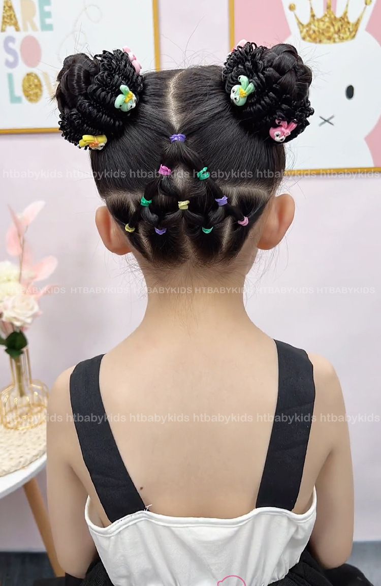 Dây Buộc Tóc Kiểu Tóc Giả Phong Cách Dễ Thương Cho Bé Gái