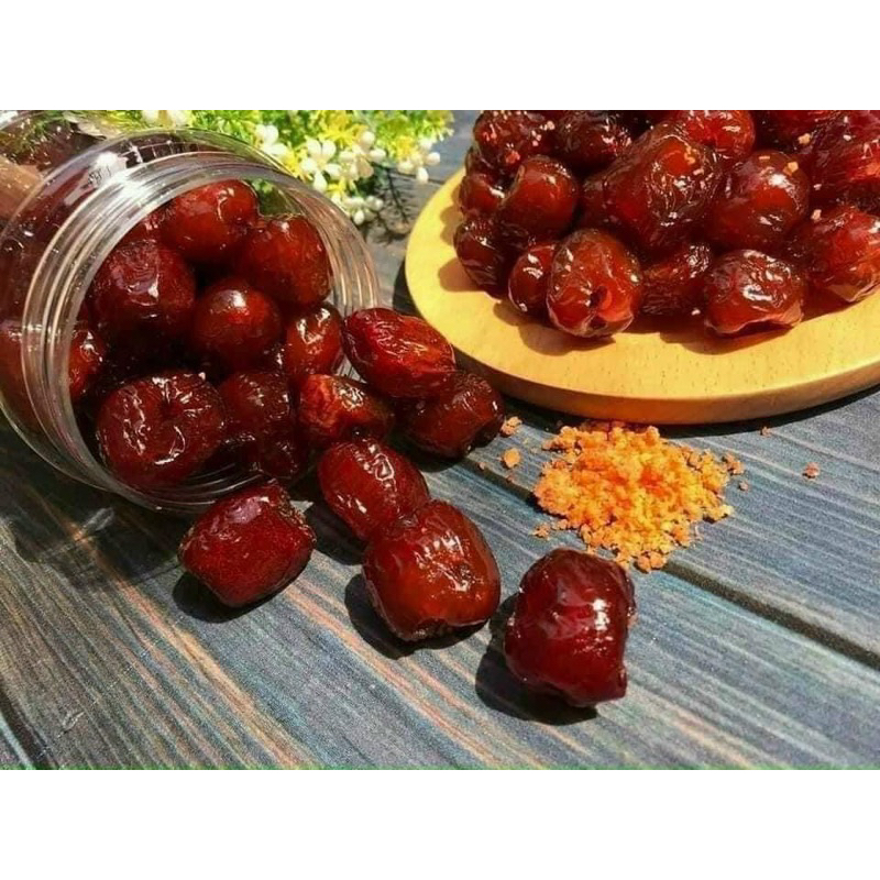 Hủ 500g Mứt táo Thái sấy dẻo tách hạt thơm ngon- đồ ăn vặt