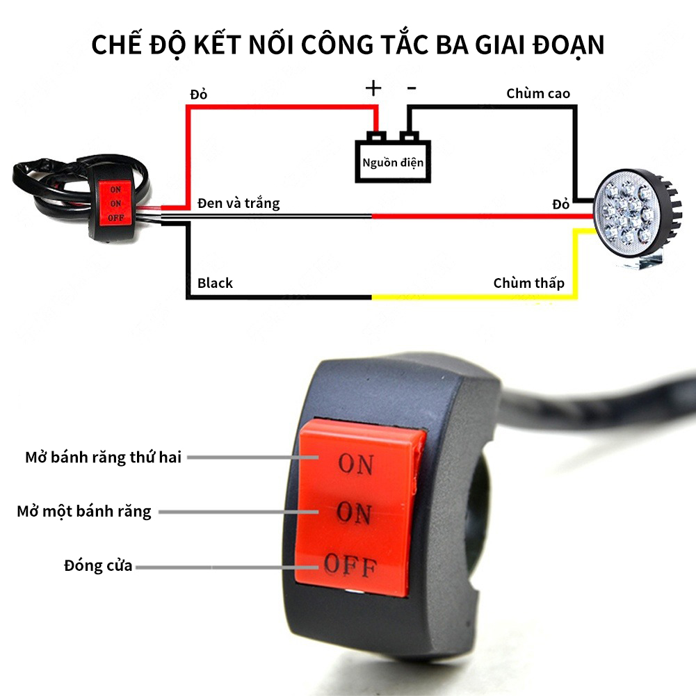 Motorcycle Steering wheel switch light on-off Hazard switch Gaiton