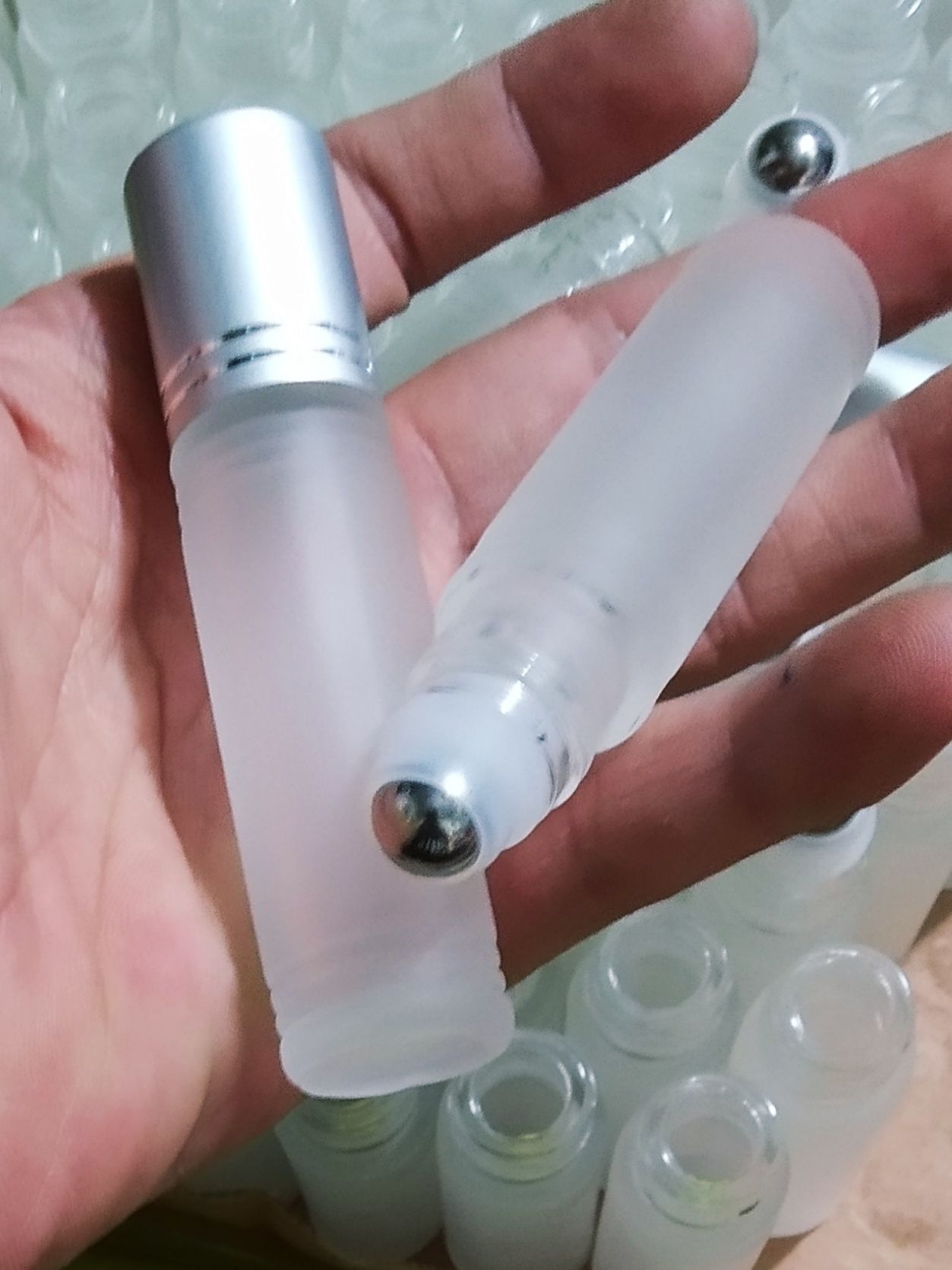 Cao cấp Chọn số lượng chai thủy tinh 10ml bi lăn thép không gỉ chiết nước hoa lọ bình cái chai rất thích hợp dùng trong spa