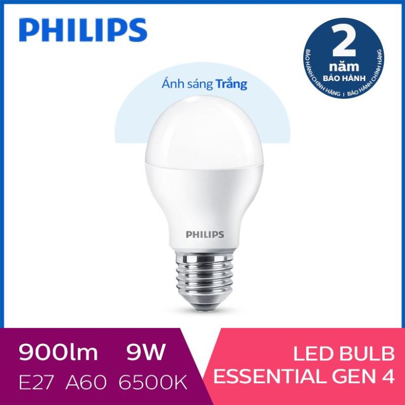 Bóng đèn Philips LED siêu sáng tiết kiệm điện Essential Gen4 9W E27 A60