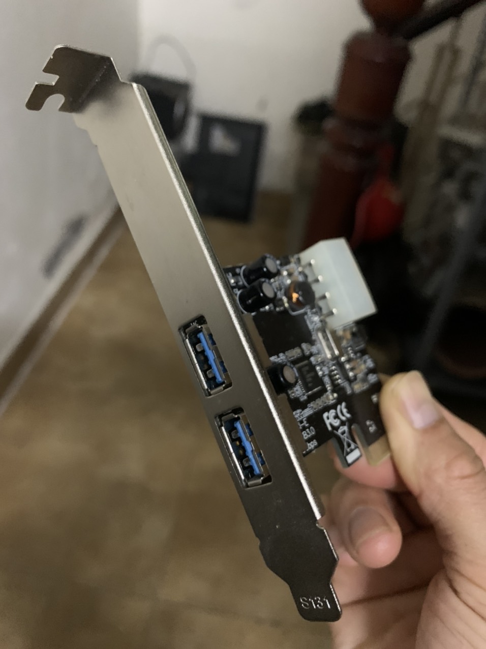 Card PCI ra 4 cổng USB cũ tháo case