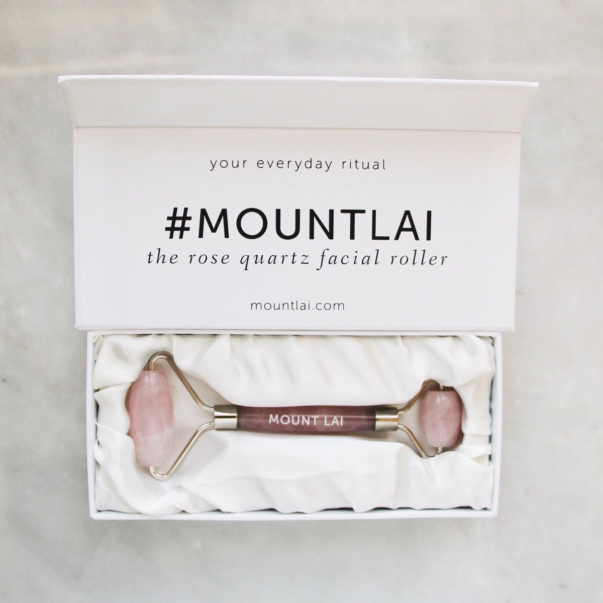 [HCM]Thanh lăn mát xa chăm sóc da mặt Mount Lai Jade Roller Rose Quartz Amethyst