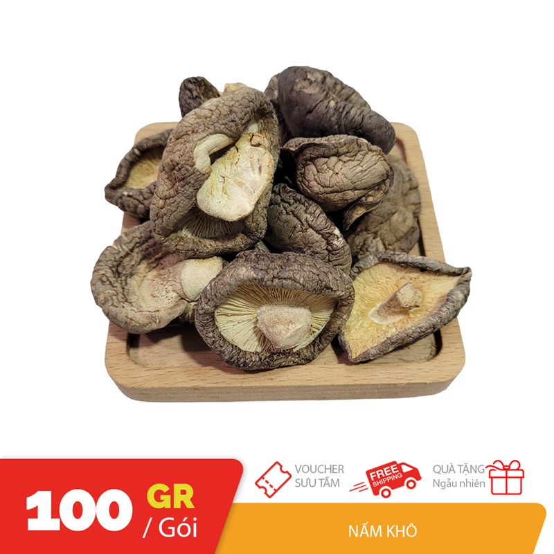 Túi 100gr nấm đông cô size trung loại 1