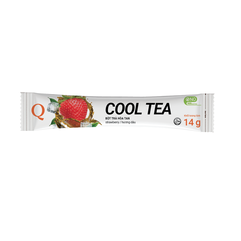 [Freeship 15k cho đơn từ 99k] Trà Dâu Cool Tea Trần Quang bịch 336g (24 gói dài x 14g)