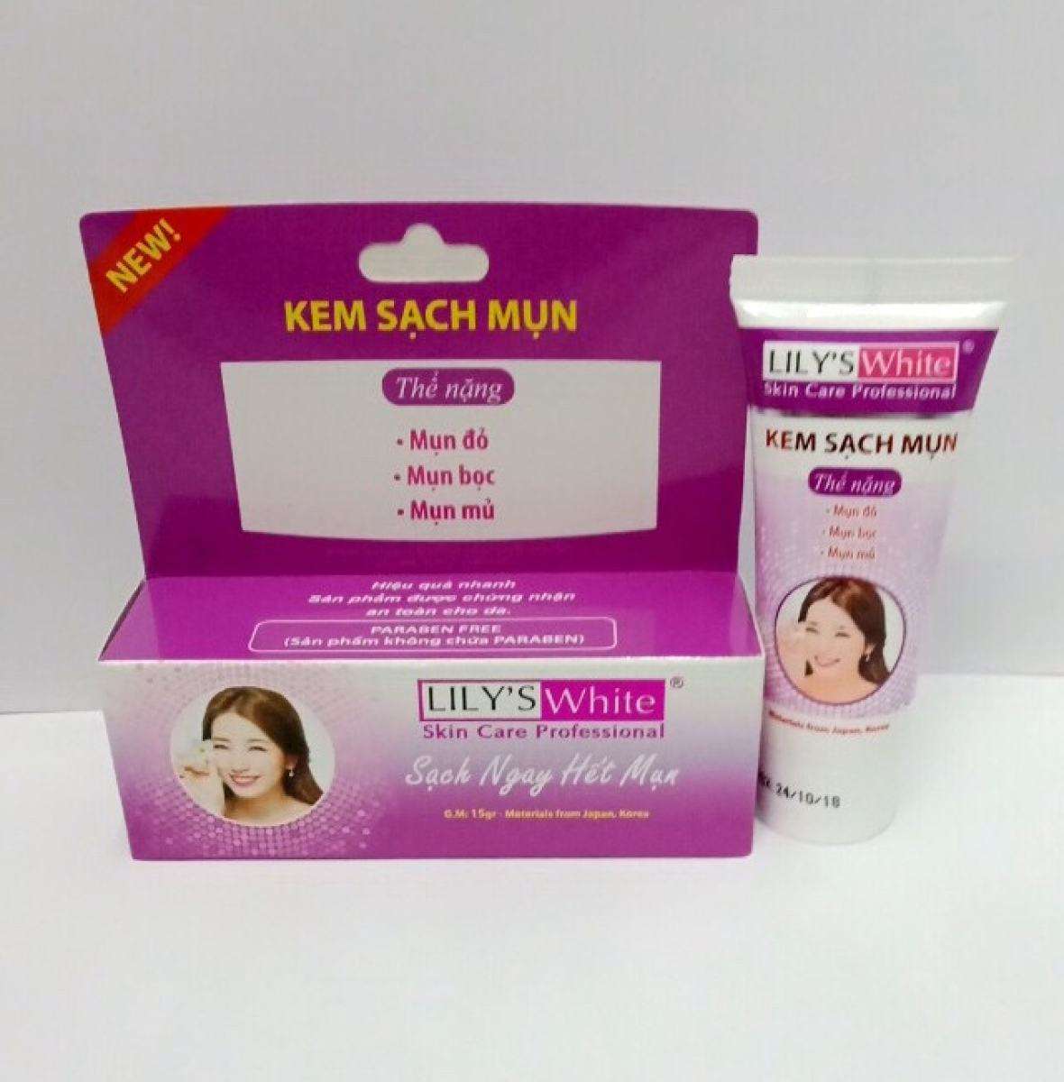 [HCM]ComBo Mụn Thâm LiLys White Thể Nặng