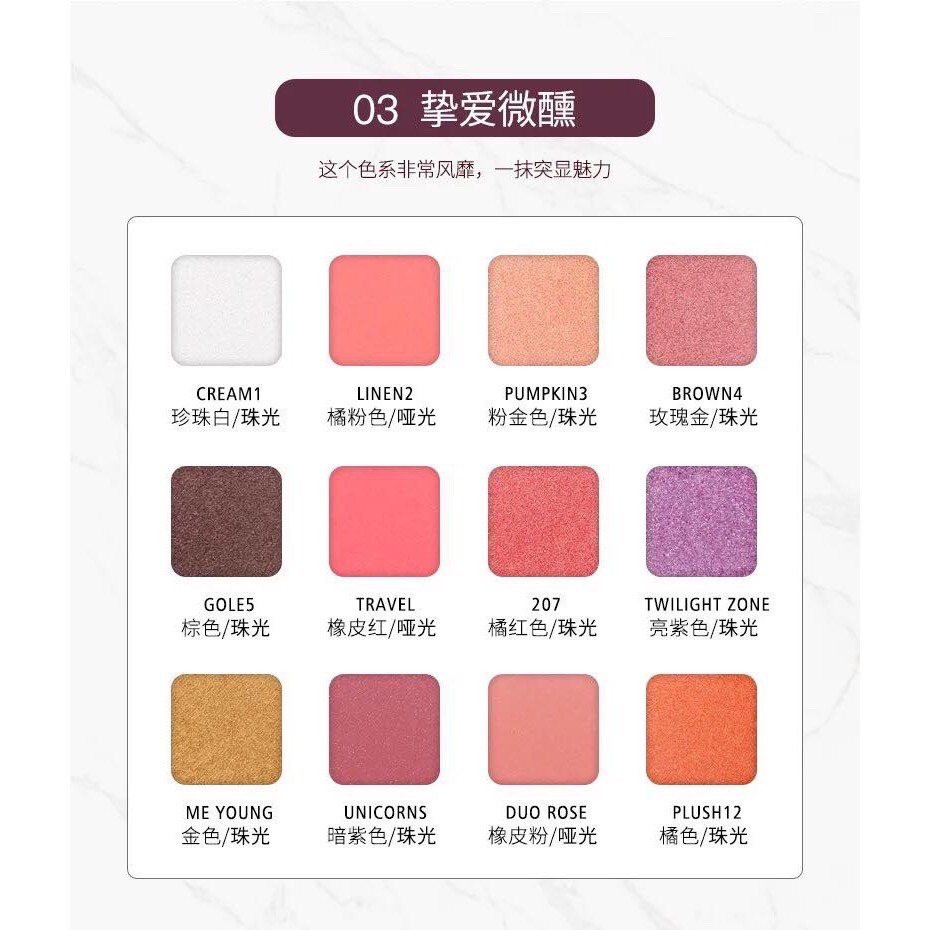 Phấn mắt 12 ô LAMEILA