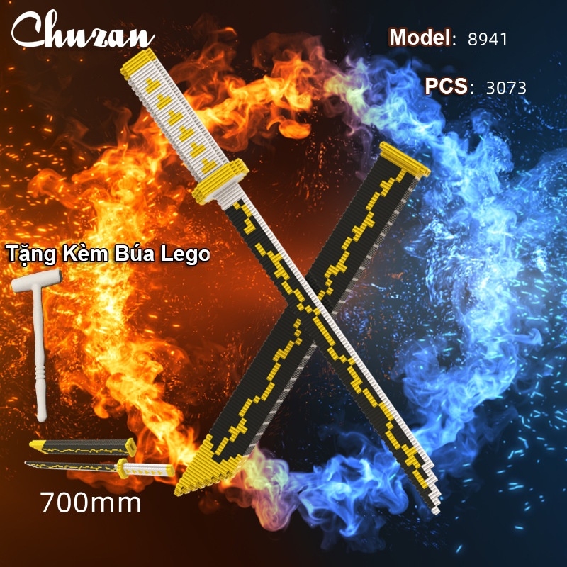 Đồ chơi lego kiếm mô hình kimetsu no yaiba zoro one piece katana linkgo