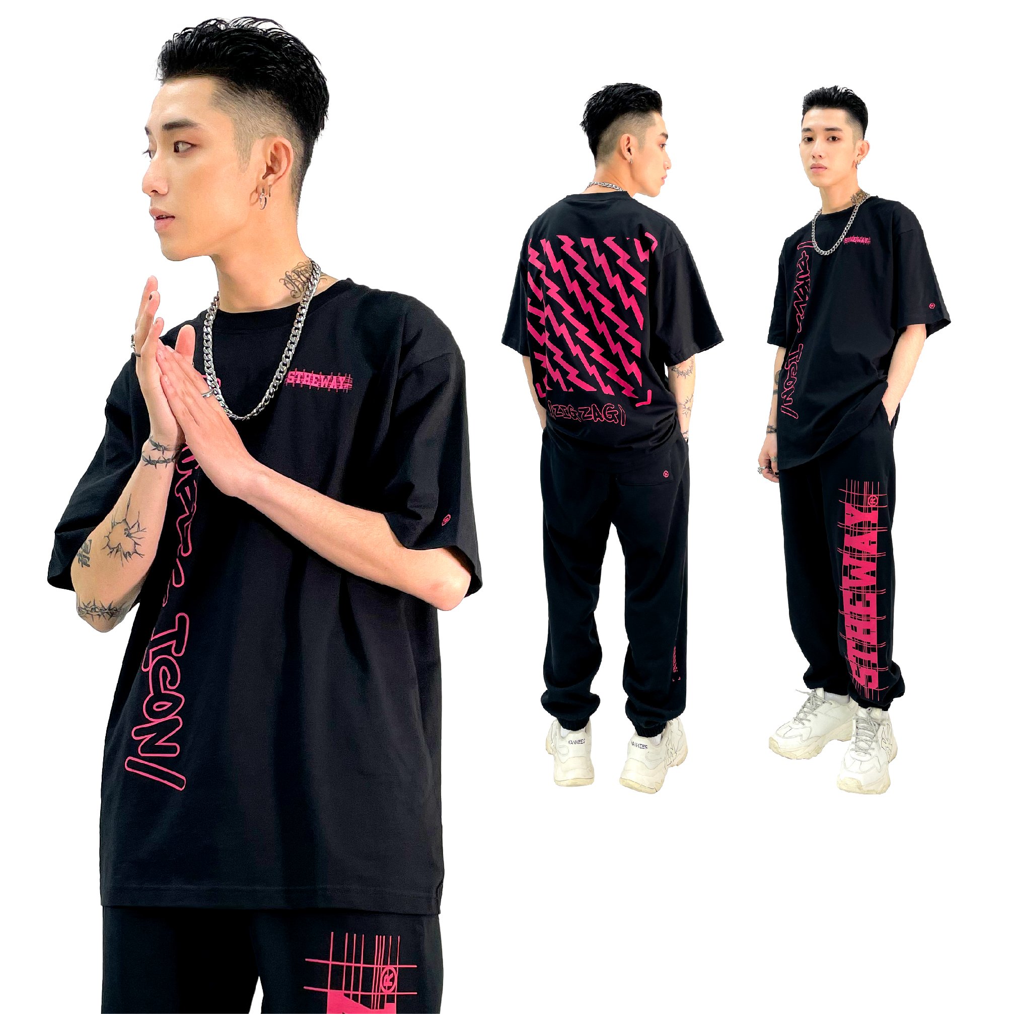 Áo thun tay ngắn cổ tròn 5theway® /public icon/ zigzag new tee™