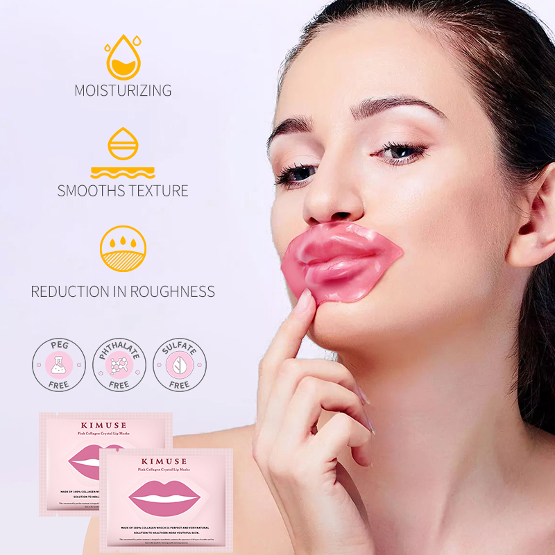 KIMJUSE Mặt nạ môi pha lê Collagen hồng