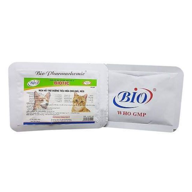 [HCM]Men tiêu hóa chó mèo biotic 5g