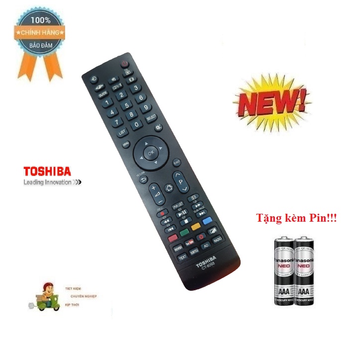 Remote Điều khiển tivi Toshiba CT-8068 Hàng chính hãng theo máy 100 Tặng kèm Pin!!!
