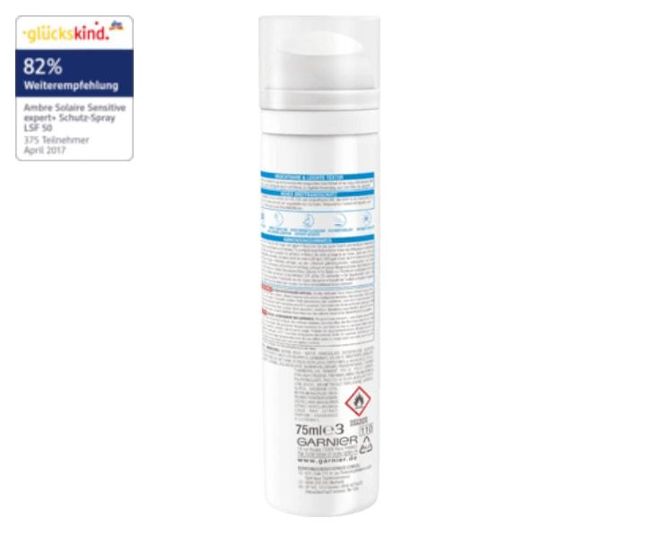 Xịt Chống Nắng Cho Mặt Garnier Sensitive LSF50 Xách Tay Đức