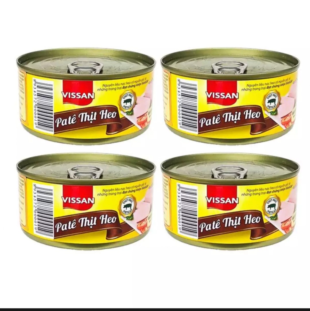 [HCM]Combo 4 hộp Pate Thịt Heo VISSAN ( 4 hộp x 170g)