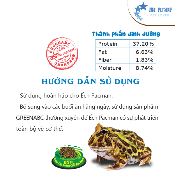 Thức ăn cho Ếch PacMan - Pacman Frog