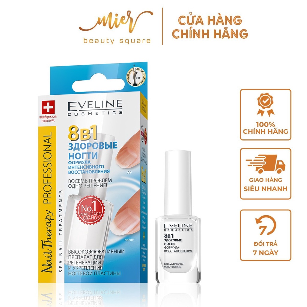 Sơn Dưỡng Móng Tay Eveline 8 In 1 Total Action 12ml