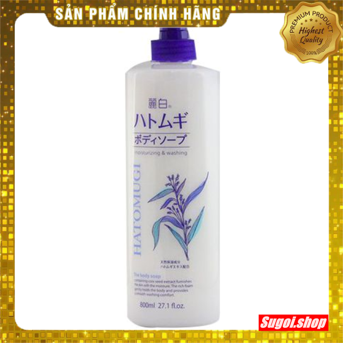 Sữa tắm hatomugi  trắng da ý dĩ Nhật Bản 800ml