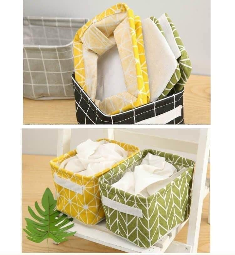 Giỏ vải đựng đồ mini đa năng gấp gọn