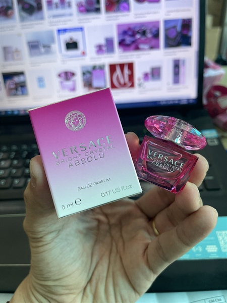 Nước Hoa nữ Mini Versace Bright Crystal Absolu EDP 5ml (Hồng Đậm)