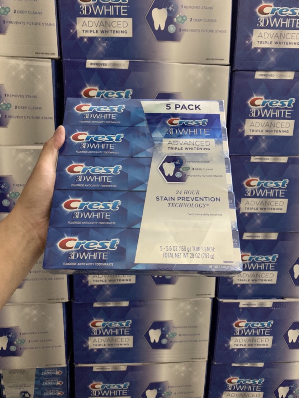 Kem Đánh Răng Crest 3D White Advanced Whitening Mỹ