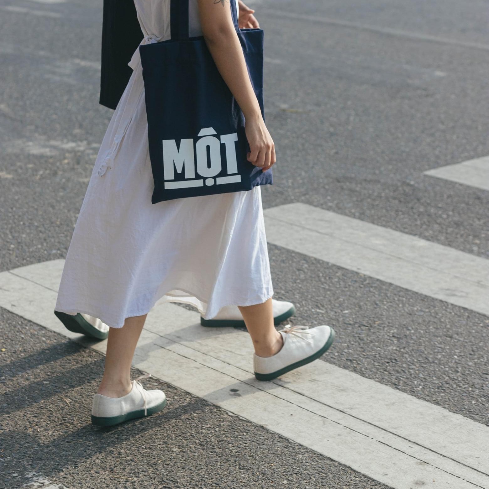 Giày Một vải linen Tùng có dây