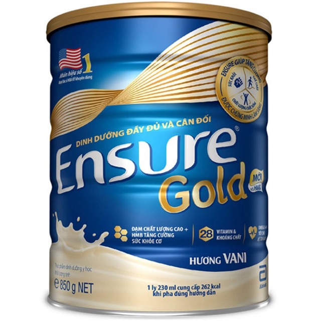 Sữa bột Ensure gold 850 gr