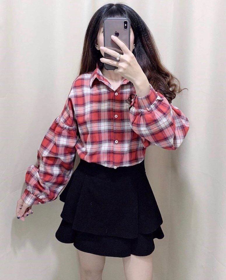 Chân váy tiểu thư dáng ngắn- hai tầng
