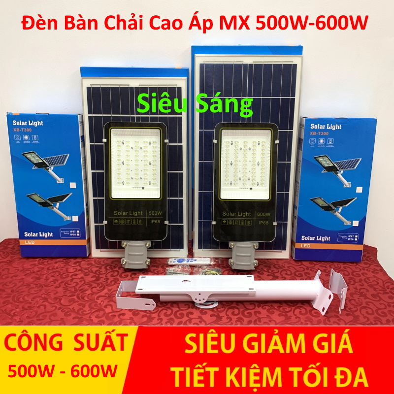 [ Mẫu Mới Nhất ] đèn năng lượng , đèn bàn chải năng lượng mặt trời 500w-600w IP68 Chống nước bào hành 24 tháng