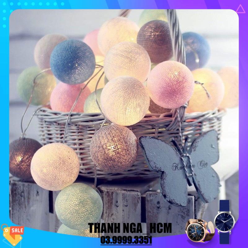 Dây đèn led trang trí bóng tròn sợi lớn nhiều màu trang trí noel, lễ , party