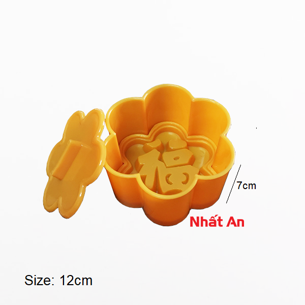KHUÔN XÔI HOA MAI VĨNH TRƯỜNG MẶT CHỮ PHƯỚC 12CM