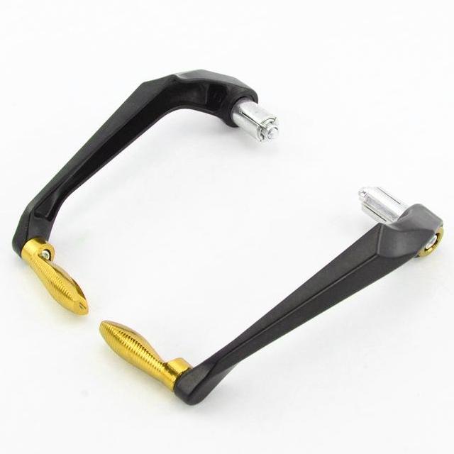 Gu tay thang xe may bộ 2 Gù bảo vệ tay thắng CNC moto xe máy hv shop ( đen - vàng ) (1 cặp )