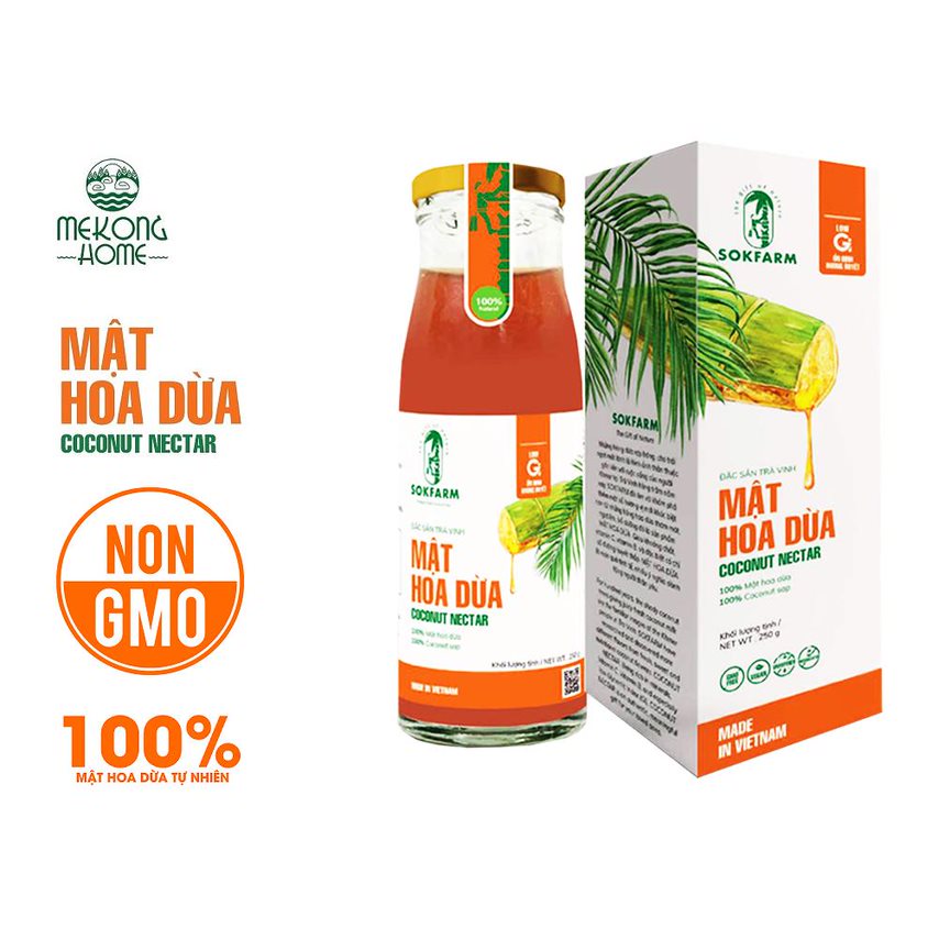 MẬT HOA DỪA - SOKFRAM- 250ml - ĐẶC SẢN TRÀ VINH