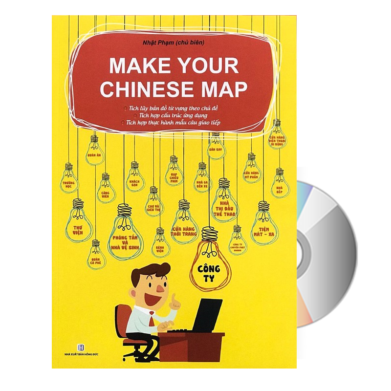 [HCM]Sách-Make your Chinese map Bản đồ tư duy từ vựng Tiếng Trung theo chủ đề + DVD tài liệu