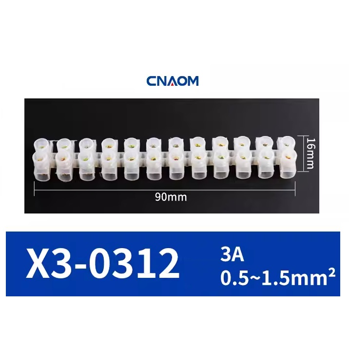 Đầu nối nhanh dây điện vặn vít - cút cầu nối kẹp 12p 20a/3a x3-2012 x3-0312